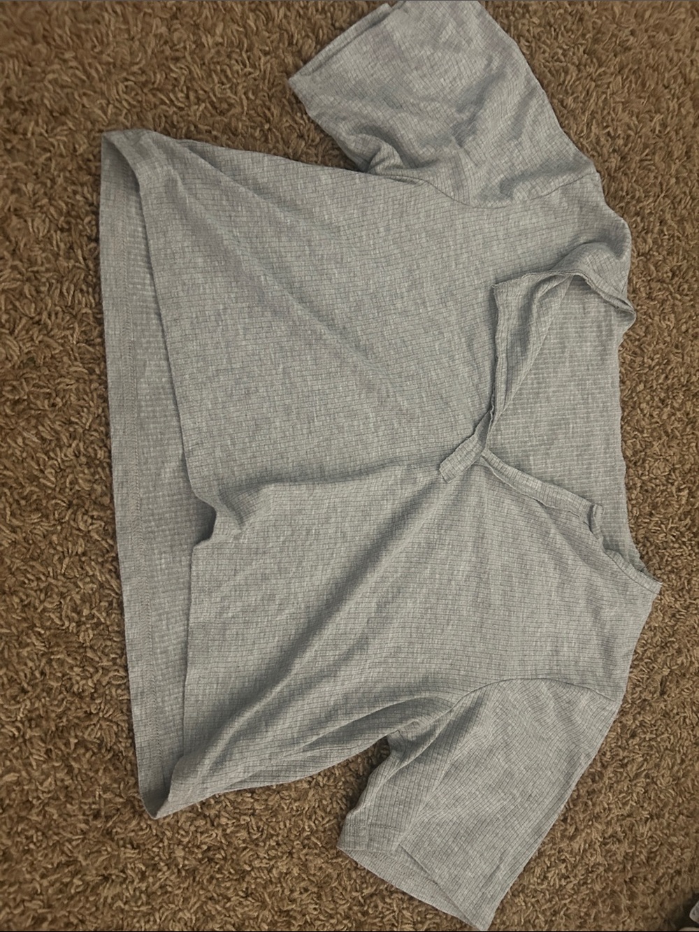 Gray crop top